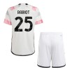 Koszulka Juventus Rabiot 25 Dziecięcy Wyjazdowe 2023-24 Koszulki Piłkarskie Krótki Rękaw